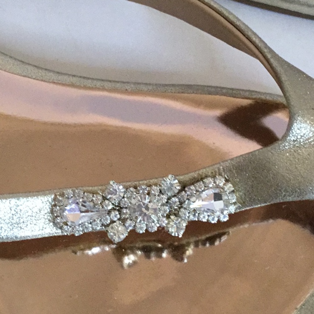 Badgley Mischa Rhinestone Toe-Post Sandals - Picture 2 of 4